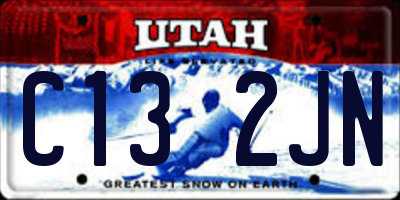 UT license plate C132JN