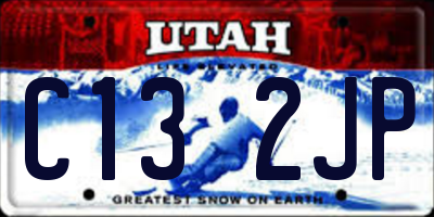 UT license plate C132JP