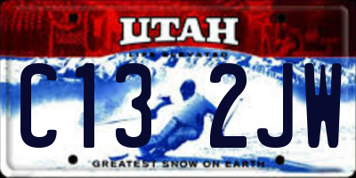 UT license plate C132JW