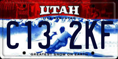 UT license plate C132KF