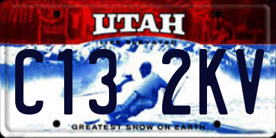 UT license plate C132KV