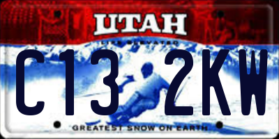 UT license plate C132KW