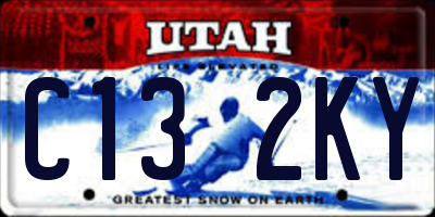 UT license plate C132KY