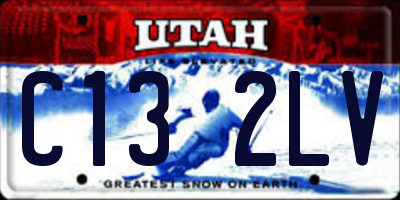 UT license plate C132LV