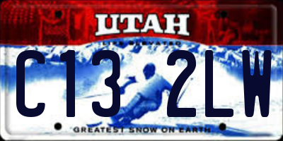UT license plate C132LW