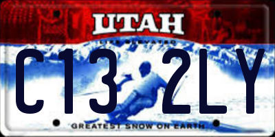 UT license plate C132LY