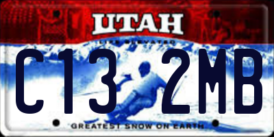 UT license plate C132MB