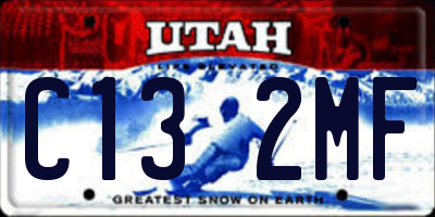 UT license plate C132MF