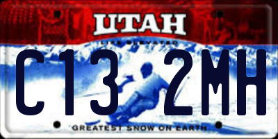 UT license plate C132MH