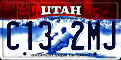 UT license plate C132MJ