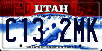 UT license plate C132MK