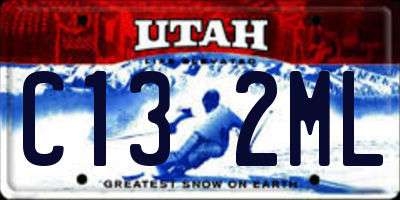 UT license plate C132ML