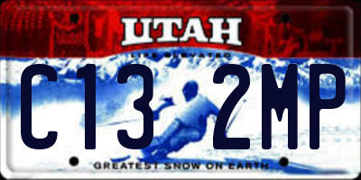 UT license plate C132MP