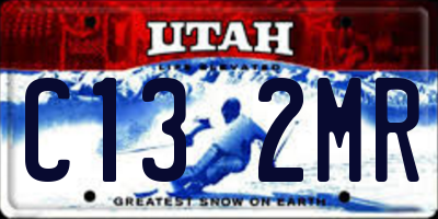 UT license plate C132MR