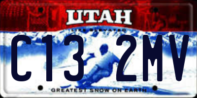 UT license plate C132MV