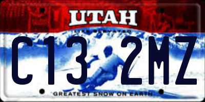 UT license plate C132MZ