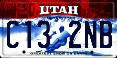 UT license plate C132NB