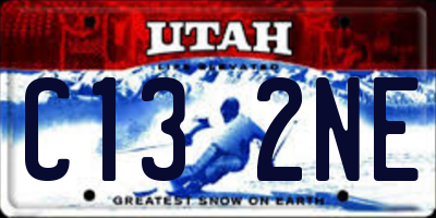 UT license plate C132NE