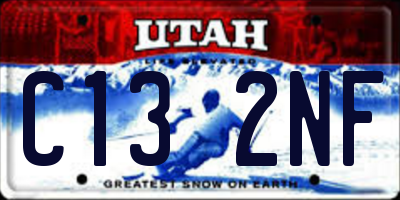 UT license plate C132NF