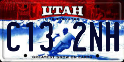UT license plate C132NH