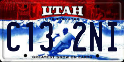 UT license plate C132NI