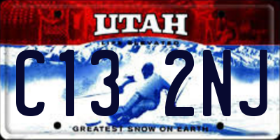 UT license plate C132NJ