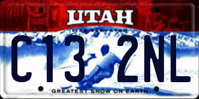 UT license plate C132NL