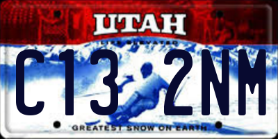 UT license plate C132NM