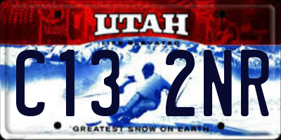 UT license plate C132NR