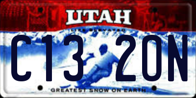 UT license plate C132ON