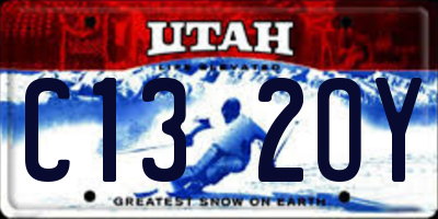 UT license plate C132OY