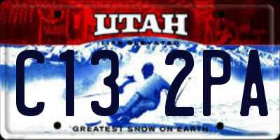 UT license plate C132PA