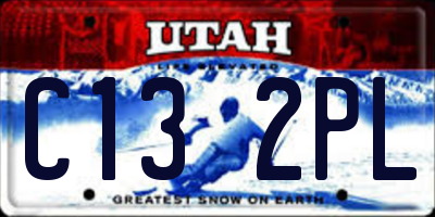 UT license plate C132PL