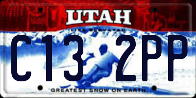 UT license plate C132PP