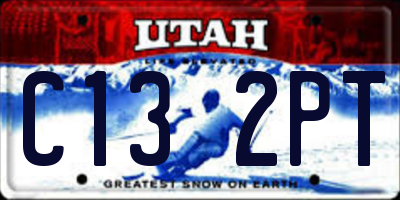 UT license plate C132PT