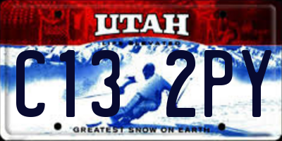 UT license plate C132PY