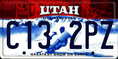 UT license plate C132PZ