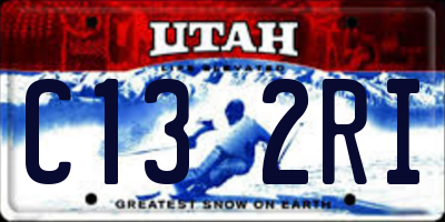 UT license plate C132RI