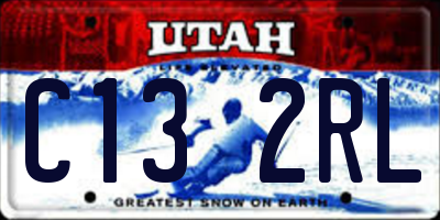 UT license plate C132RL