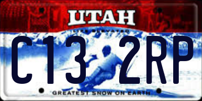 UT license plate C132RP