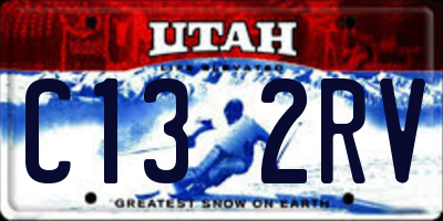 UT license plate C132RV