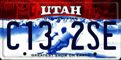 UT license plate C132SE