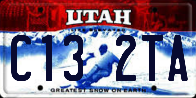 UT license plate C132TA