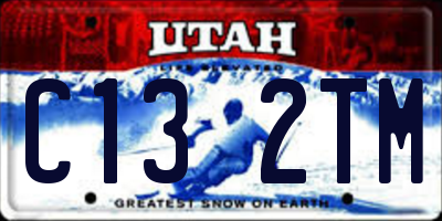 UT license plate C132TM