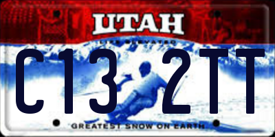 UT license plate C132TT