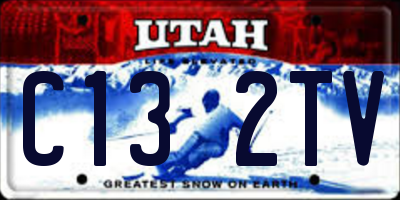 UT license plate C132TV