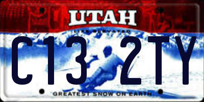 UT license plate C132TY