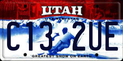UT license plate C132UE