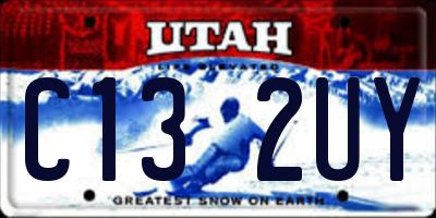 UT license plate C132UY