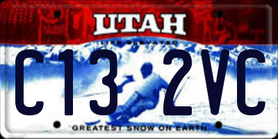 UT license plate C132VC